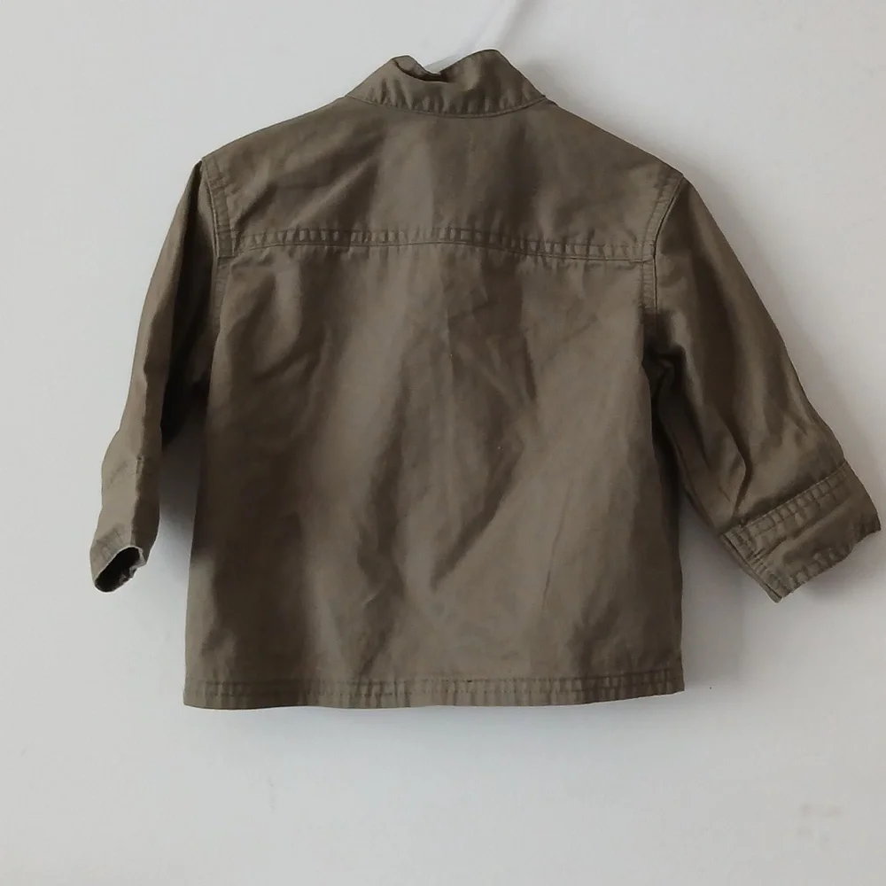 Oshkosh B'gosh Genuine Kids Snap on Khaki green Jacket |‎ Size 12M